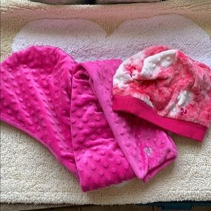 Triple flip Minky scarf hat toque